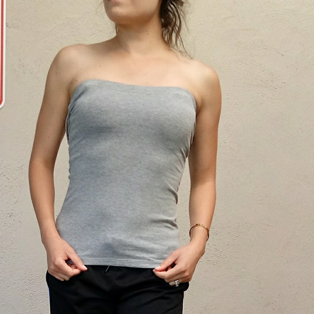 Gray tube top